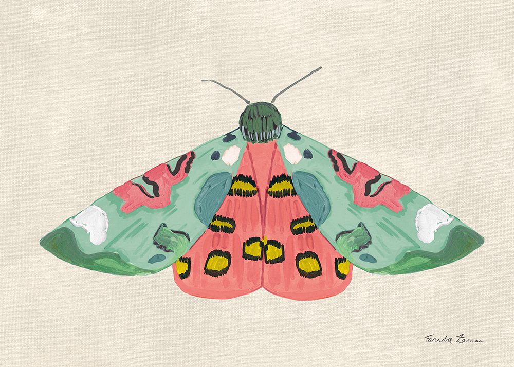 Textured Moth II Bright art print by Farida Zaman for $57.95 CAD