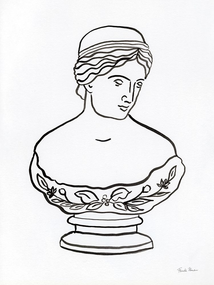 Roman Bust I art print by Farida Zaman for $57.95 CAD