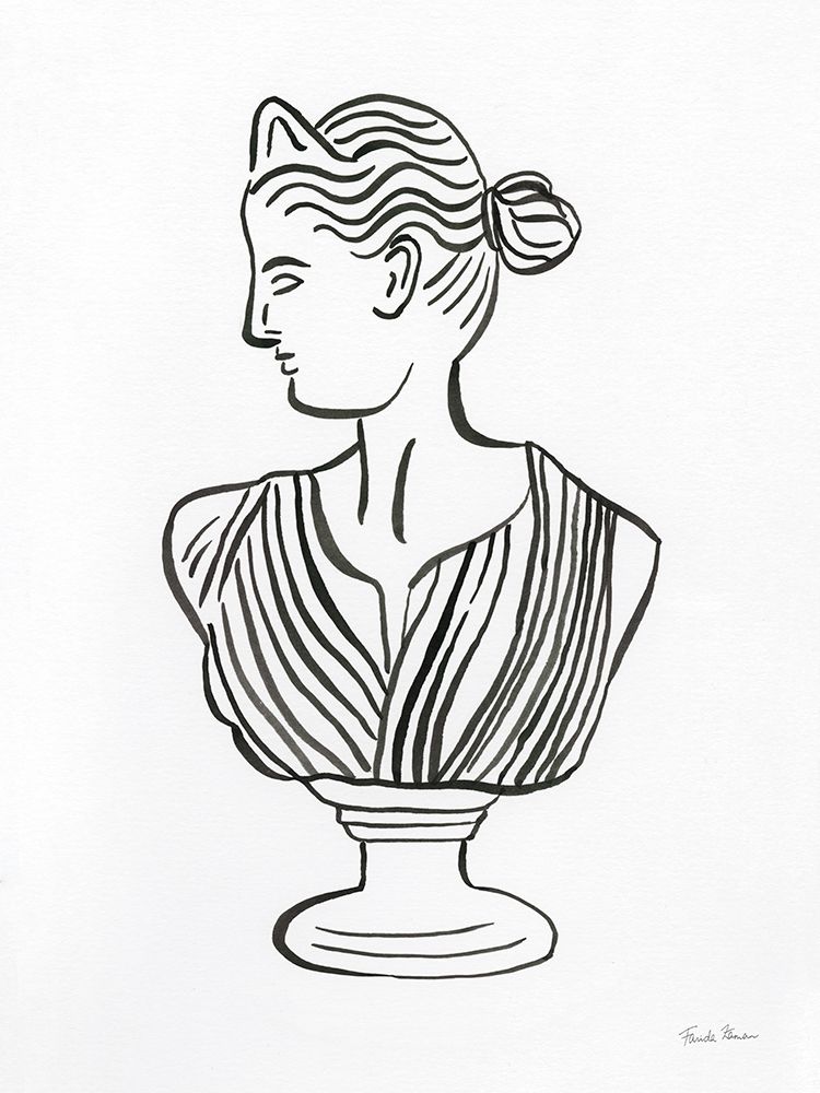 Roman Bust II art print by Farida Zaman for $57.95 CAD