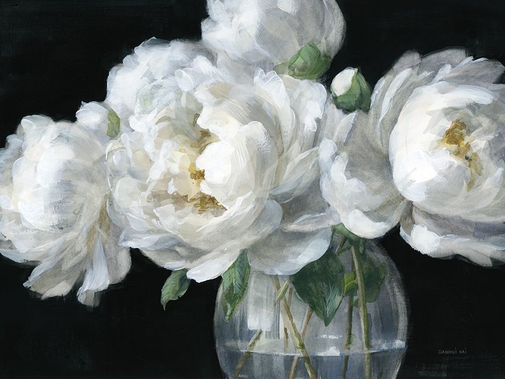 White Peonies in Glass art print by Danhui Nai for $57.95 CAD