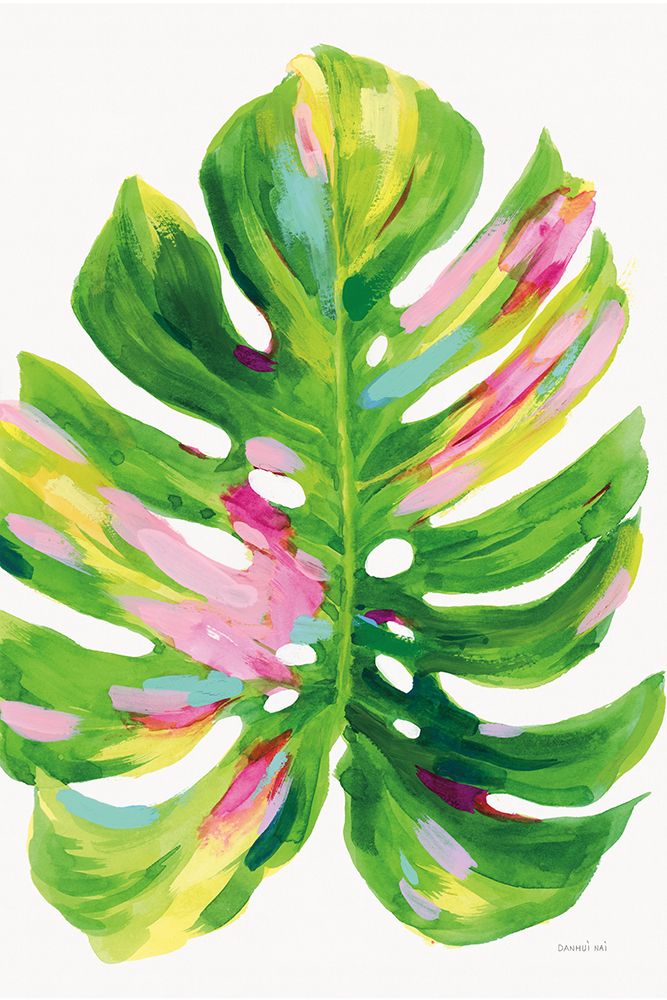 Colorful Tropical Leaf I art print by Danhui Nai for $57.95 CAD