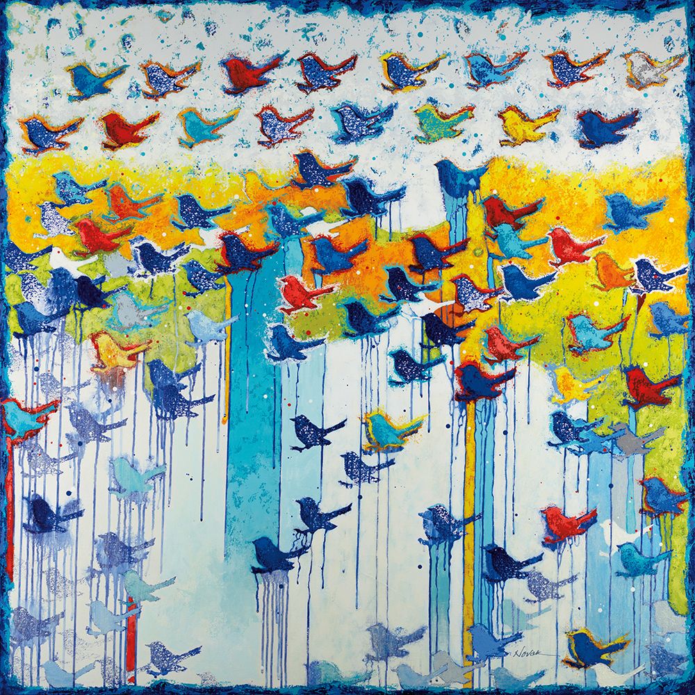 Its Raining Birds Hallelujah art print by Shirley Novak for $57.95 CAD