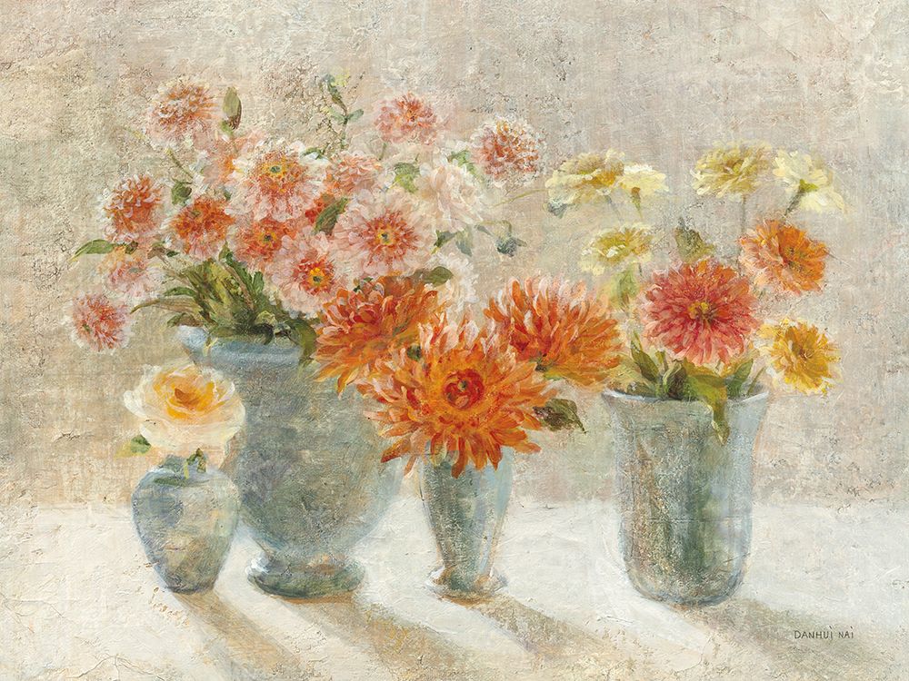Dalhias in Vases art print by Danhui Nai for $57.95 CAD