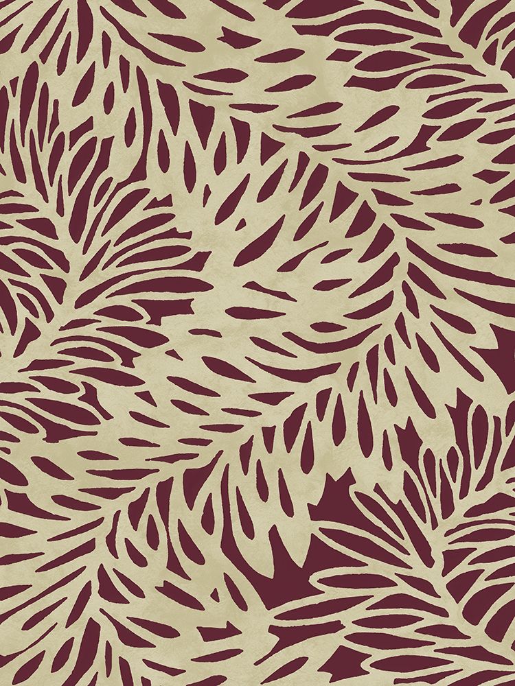 Leaf Wave Claret art print by Wild Apple Portfolio for $57.95 CAD