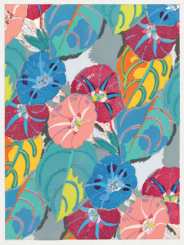 Vintage Floral Motif art print by Public Domain for $57.95 CAD