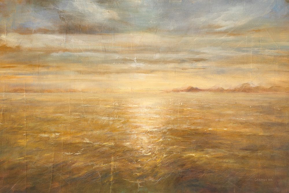 Serene Sea I Gold art print by Danhui Nai for $57.95 CAD