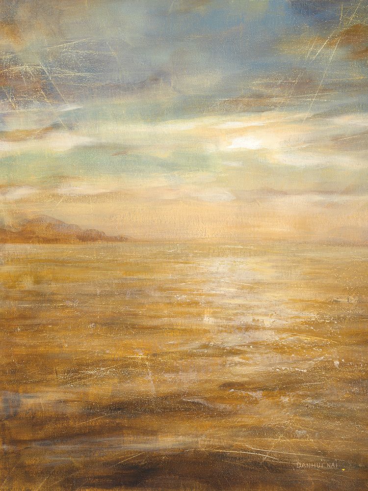 Serene Sea II Gold art print by Danhui Nai for $57.95 CAD