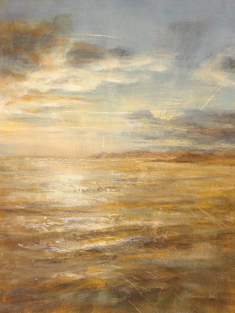 Serene Sea III Gold art print by Danhui Nai for $57.95 CAD