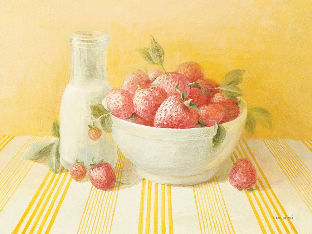 Strawberries and Cream art print by Danhui Nai for $57.95 CAD
