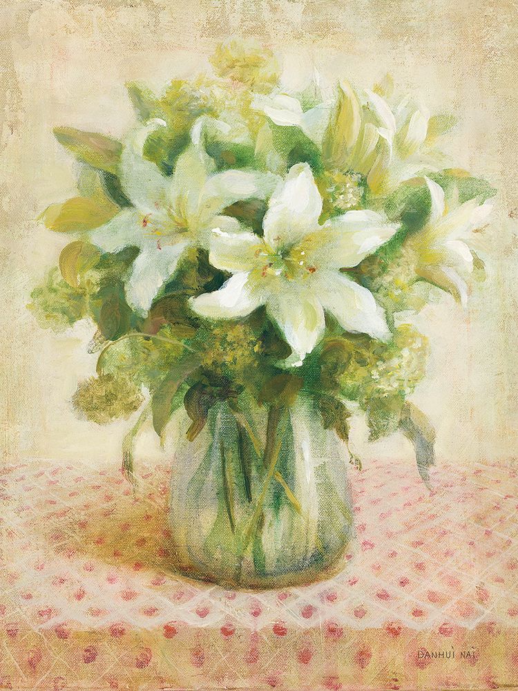 Cottage Lilies in White art print by Danhui Nai for $57.95 CAD
