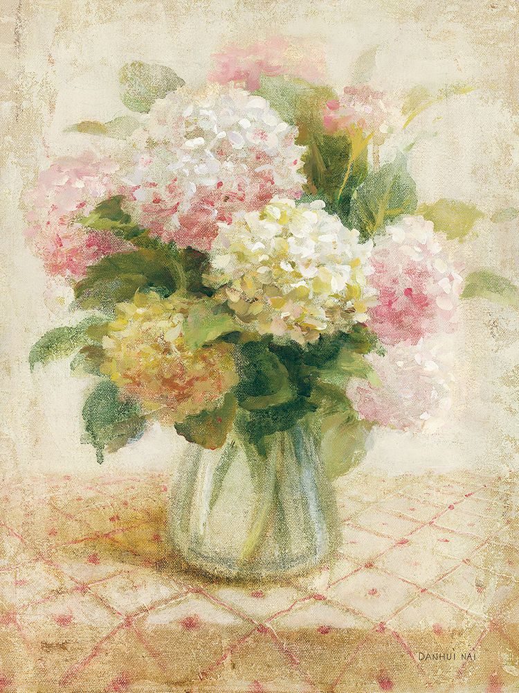 Cottage Hydrangeas in Pink art print by Danhui Nai for $57.95 CAD