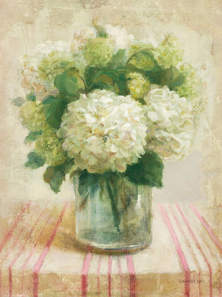 Cottage Hydrangeas in White art print by Danhui Nai for $57.95 CAD