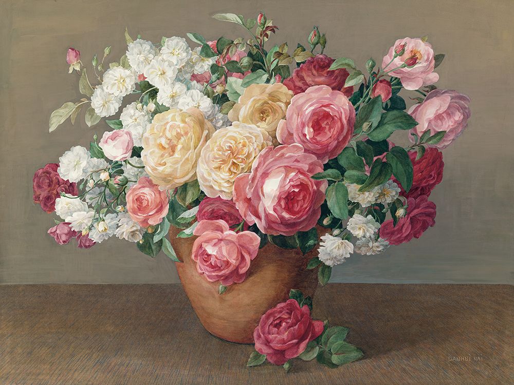 Antique Rose Bouquet art print by Danhui Nai for $57.95 CAD