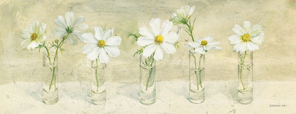 Row of Cosmos in Glasses art print by Danhui Nai for $57.95 CAD