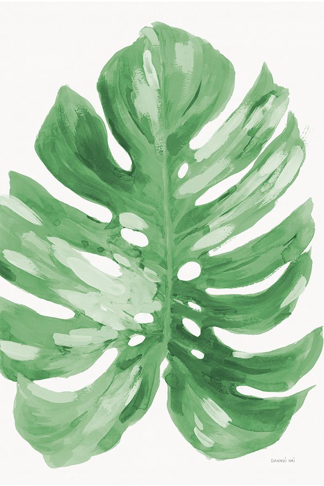 Colorful Tropical Leaf Green I art print by Danhui Nai for $57.95 CAD