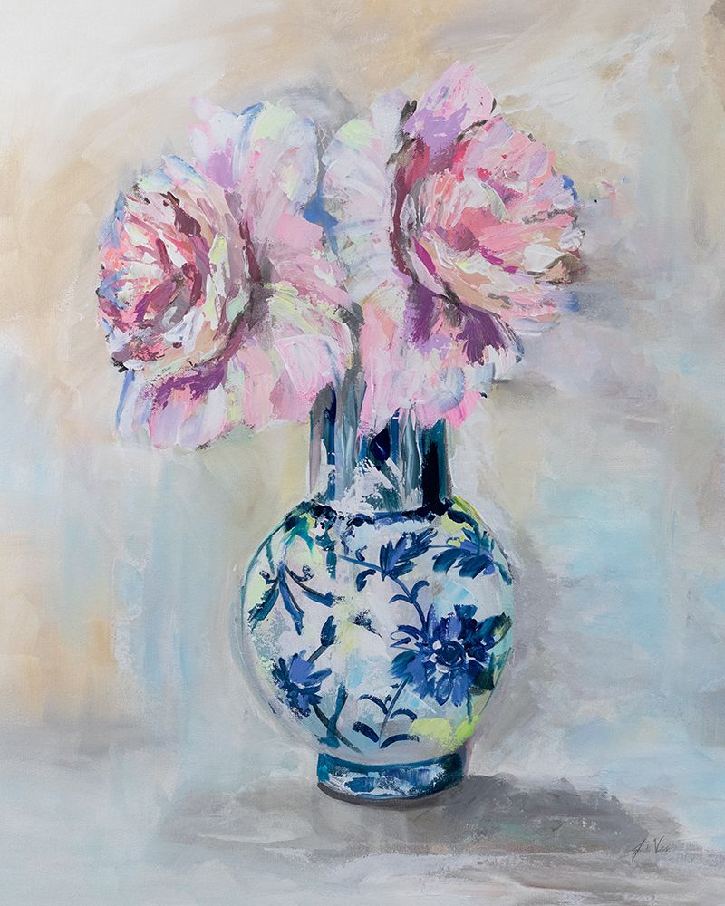Peony Play v2 art print by Jeanette Vertentes for $57.95 CAD