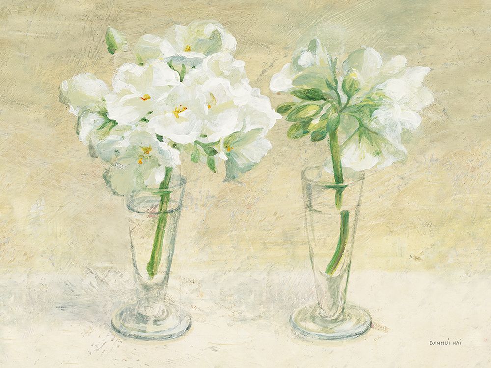 Geraniums in Glasses I art print by Danhui Nai for $57.95 CAD