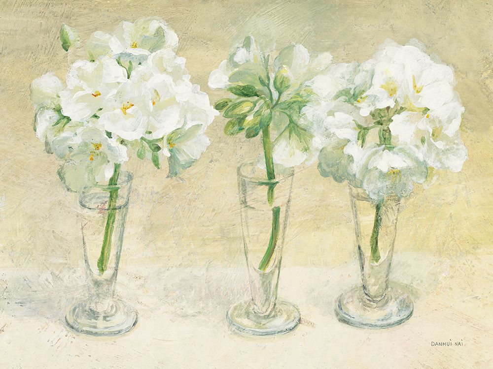 Geraniums in Glasses II art print by Danhui Nai for $57.95 CAD