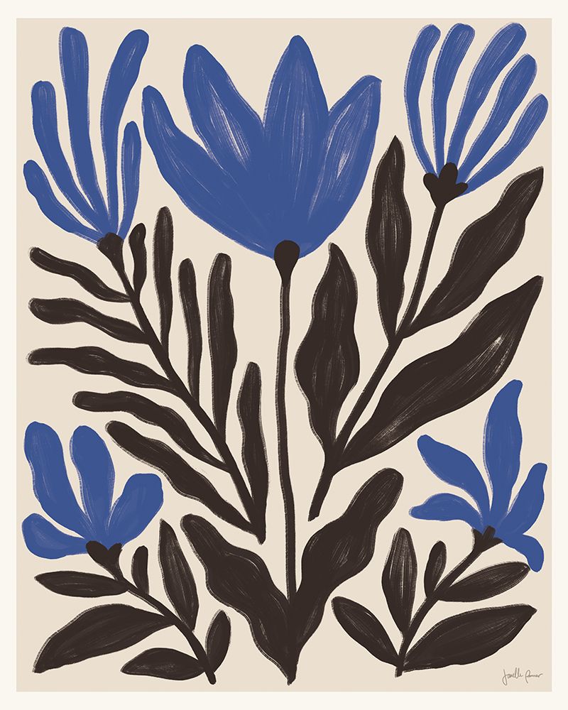 Simple Petals II Blue art print by Janelle Penner for $57.95 CAD