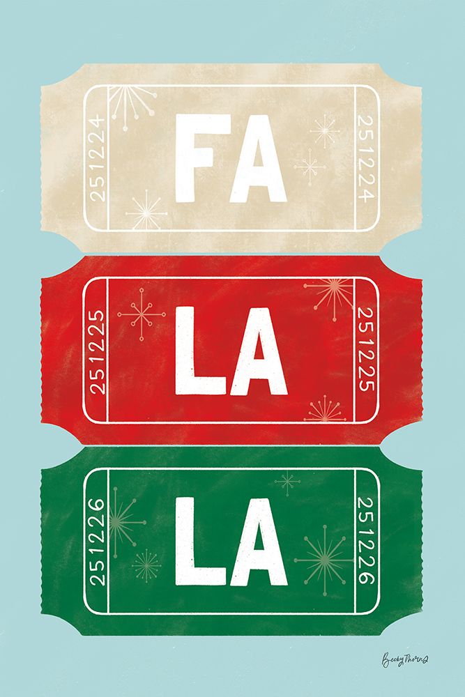 Ticket Stubs Christmas art print by Becky Thorns for $57.95 CAD