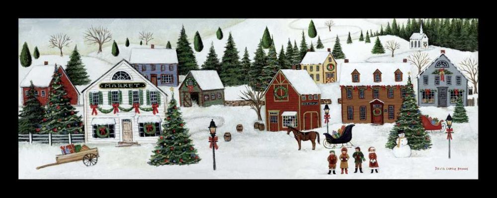 Christmas Valley Village art print by David Carter Brown for $57.95 CAD
