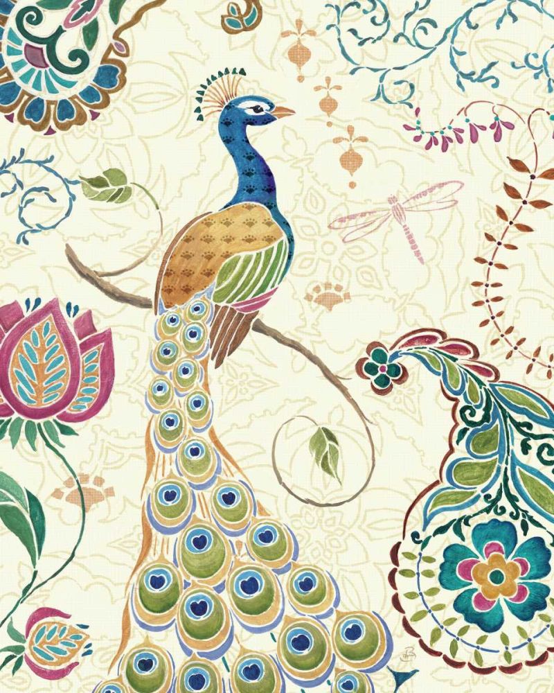 Peacock Fantasy II art print by Daphne Brissonnet for $57.95 CAD