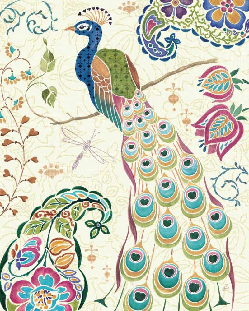 Peacock Fantasy III art print by Daphne Brissonnet for $57.95 CAD