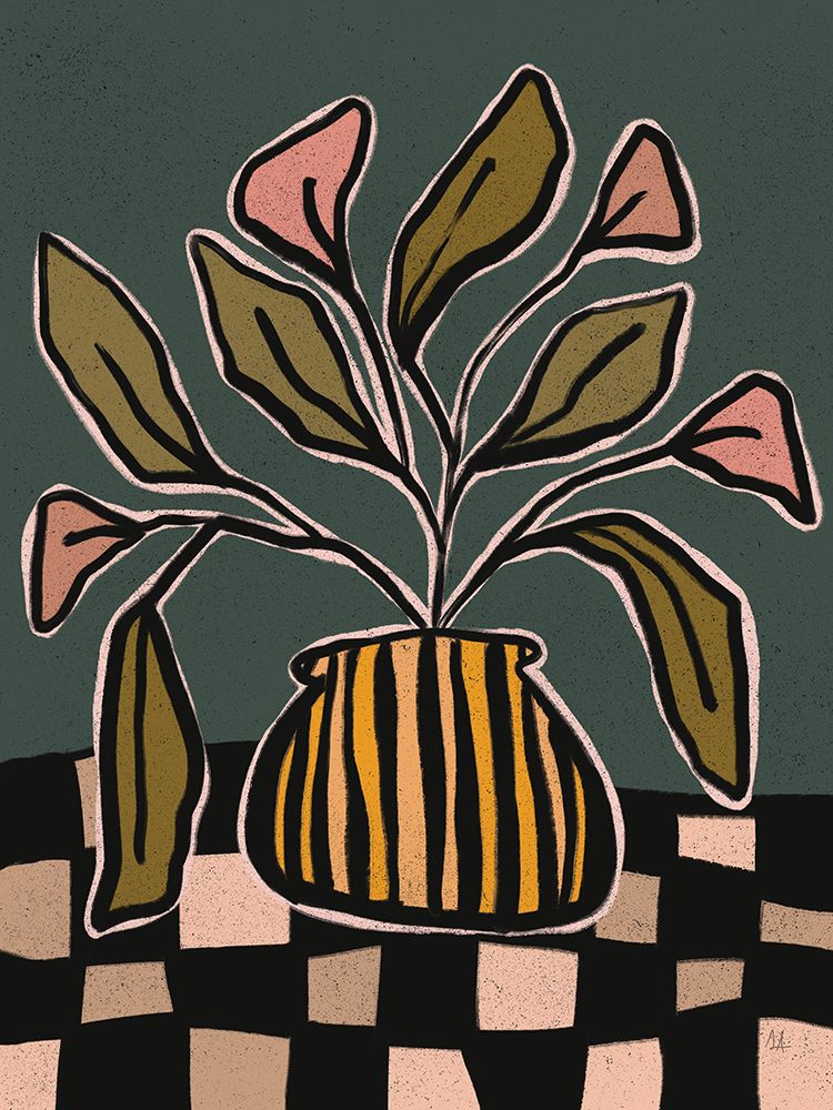 Checkerboard Floral I art print by Sarah Adams for $57.95 CAD