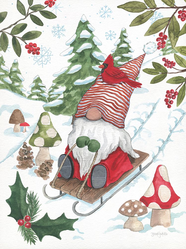 Holiday Cheer Gnomes III art print by Jenaya Jackson for $57.95 CAD