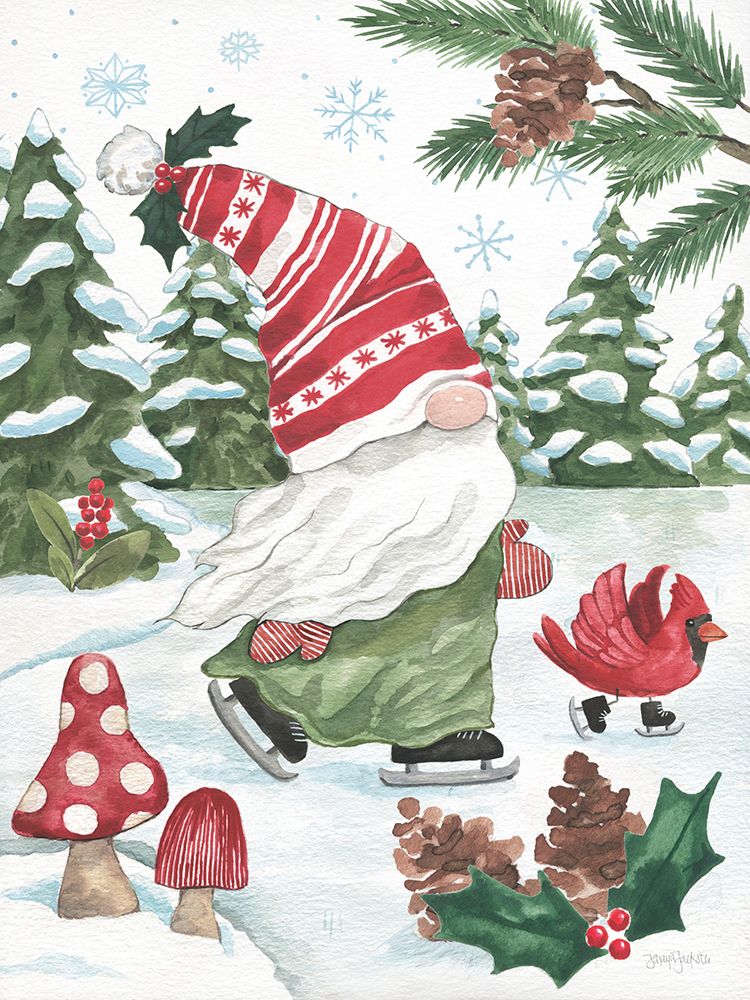 Holiday Cheer Gnomes IV art print by Jenaya Jackson for $57.95 CAD