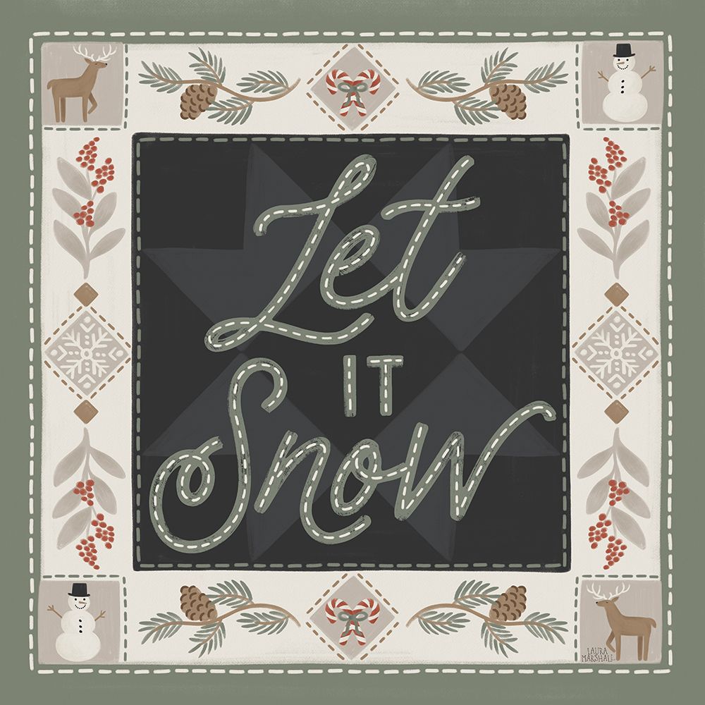 Quilted Christmas II art print by Laura Marshall for $57.95 CAD