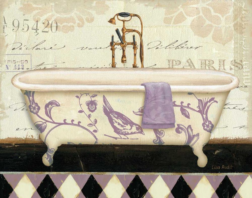 Lavender Marche de Fleurs Bath II art print by Lisa Audit for $57.95 CAD