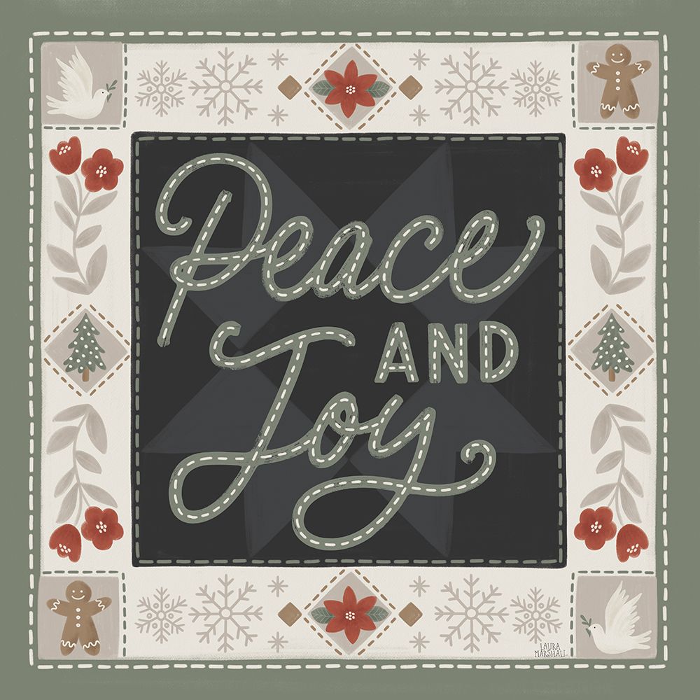 Quilted Christmas III art print by Laura Marshall for $57.95 CAD