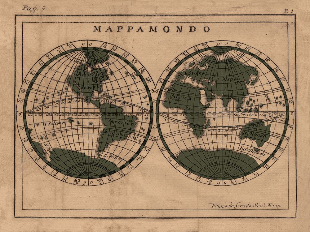 Mappamondo Green art print by Wild Apple Portfolio for $57.95 CAD