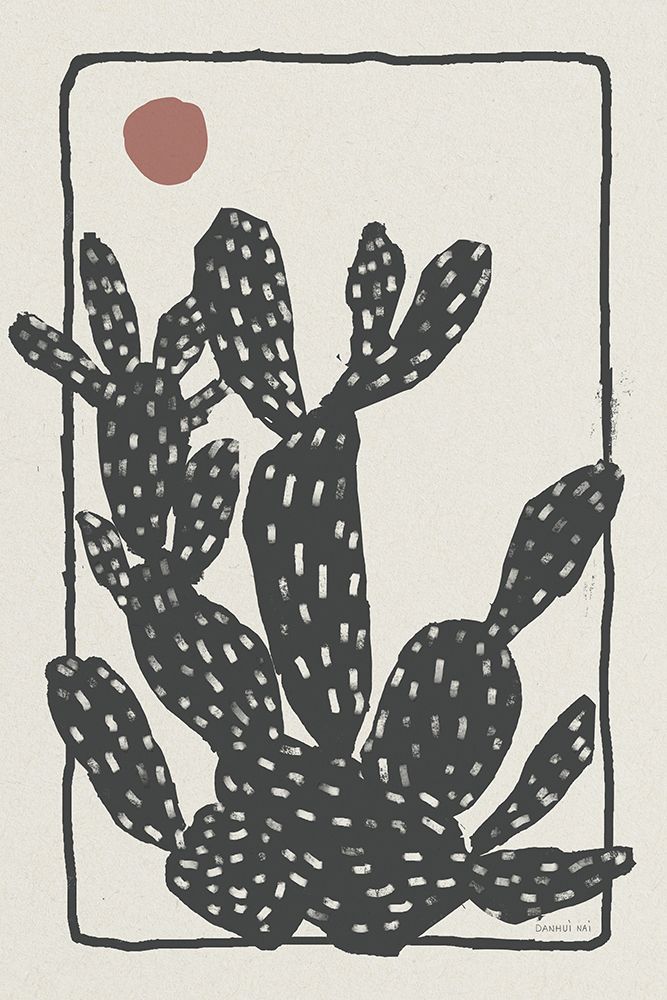 Woodcut Cactus I art print by Danhui Nai for $57.95 CAD