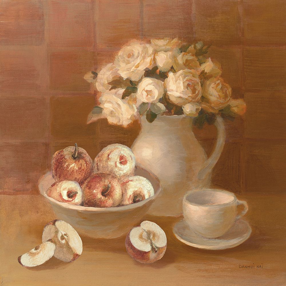 Ironstone with Roses and Apples art print by Danhui Nai for $57.95 CAD