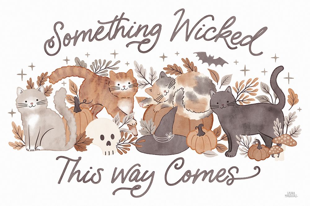 Pumpkins and Paws I art print by Laura Marshall for $57.95 CAD