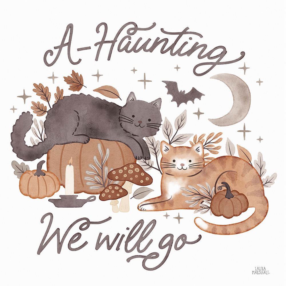 Pumpkins and Paws III art print by Laura Marshall for $57.95 CAD