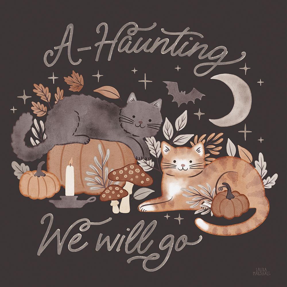 Pumpkins and Paws III Dark art print by Laura Marshall for $57.95 CAD