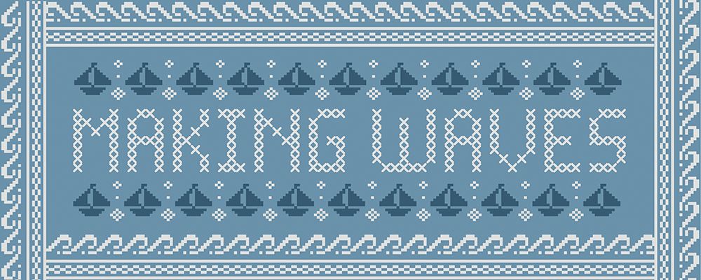 Coastal Cross Stitch I art print by Wild Apple Portfolio for $57.95 CAD