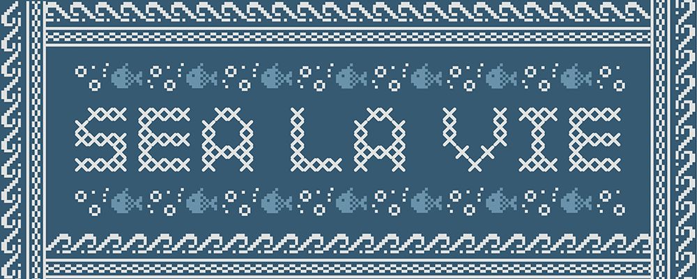 Coastal Cross Stitch II art print by Wild Apple Portfolio for $57.95 CAD