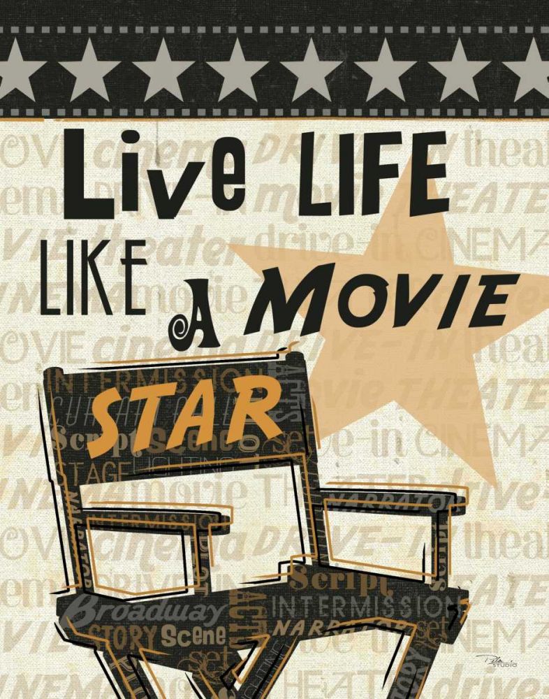 Live Life Like a Movie Star art print by Pela Studio for $57.95 CAD