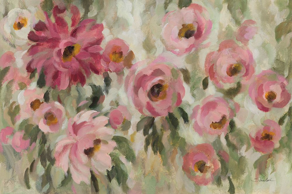 Pink and Sage Garden art print by Silvia Vassileva for $57.95 CAD