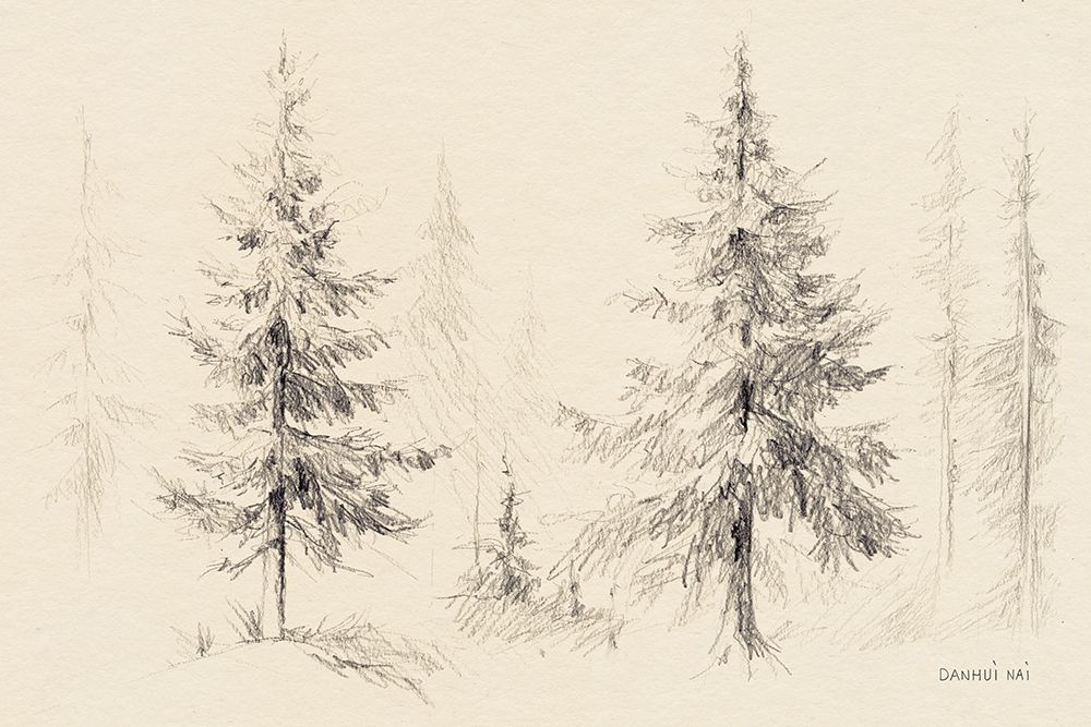 Elegant Pine III Panel art print by Danhui Nai for $57.95 CAD
