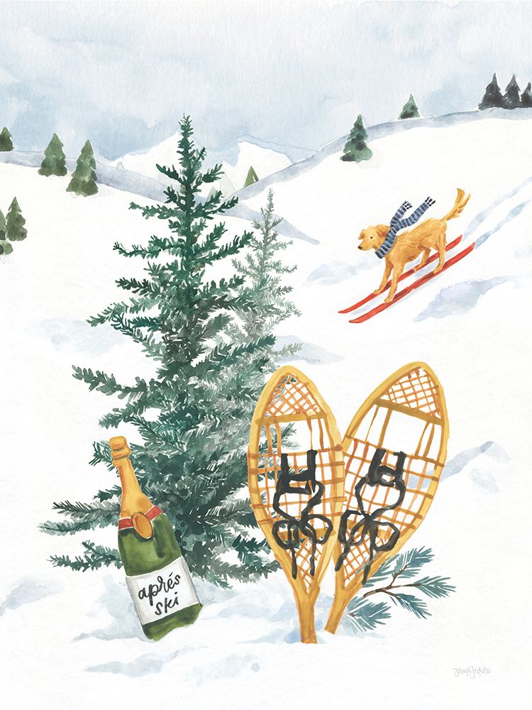 Apres Ski Dogs II art print by Jenaya Jackson for $57.95 CAD