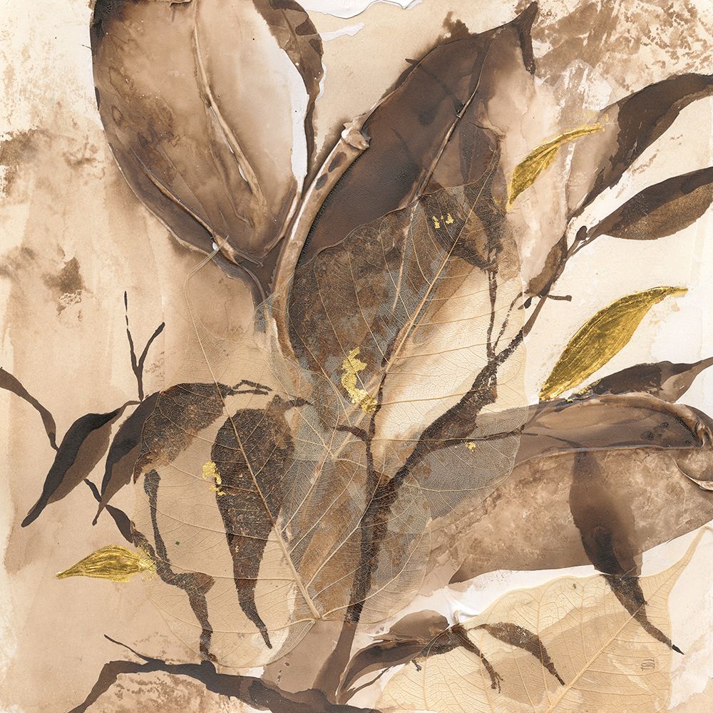 Gilded Leaf Collage I art print by Chris Paschke for $57.95 CAD