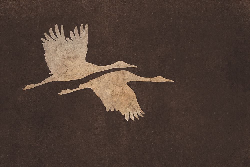 Herons in Flight Mocha art print by Wild Apple Portfolio for $57.95 CAD