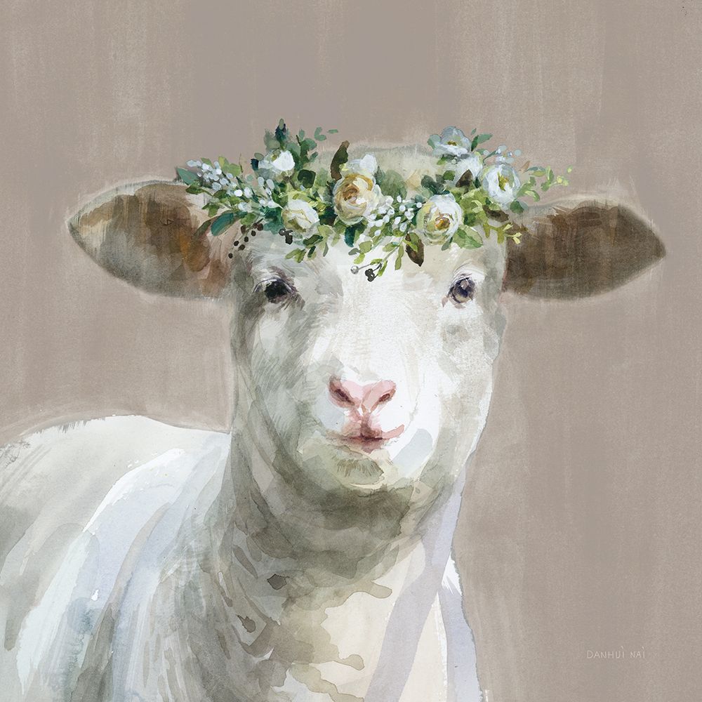 Barnyard Whimsy II Taupe art print by Danhui Nai for $57.95 CAD