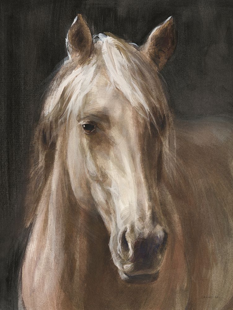 Brown Palomino on Black art print by Danhui Nai for $57.95 CAD