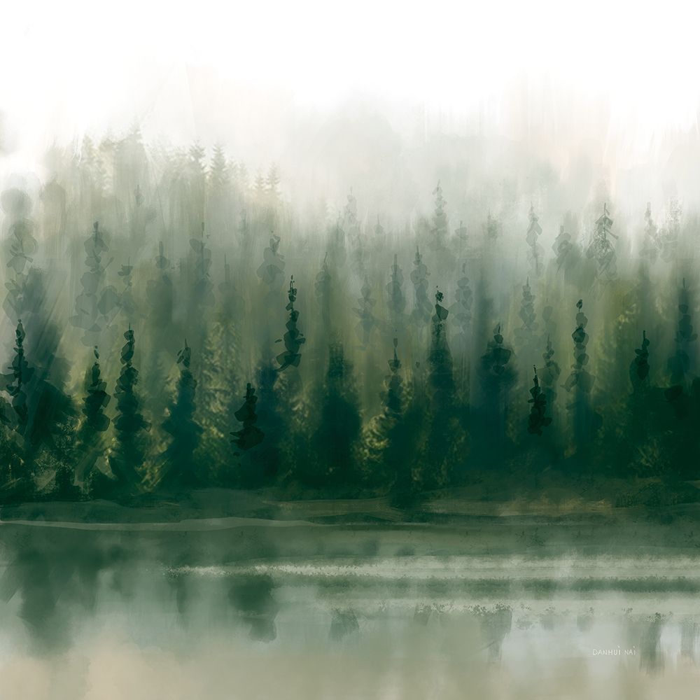 Misty Forest Evergreen art print by Danhui Nai for $57.95 CAD